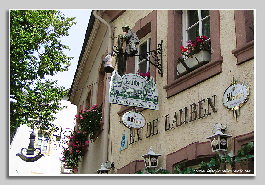 Zalaawen (Zu den Lauben) - Trier - ehemaliges Fischerviertel, jetzt uriges Gaststättenviertel am Moselufer