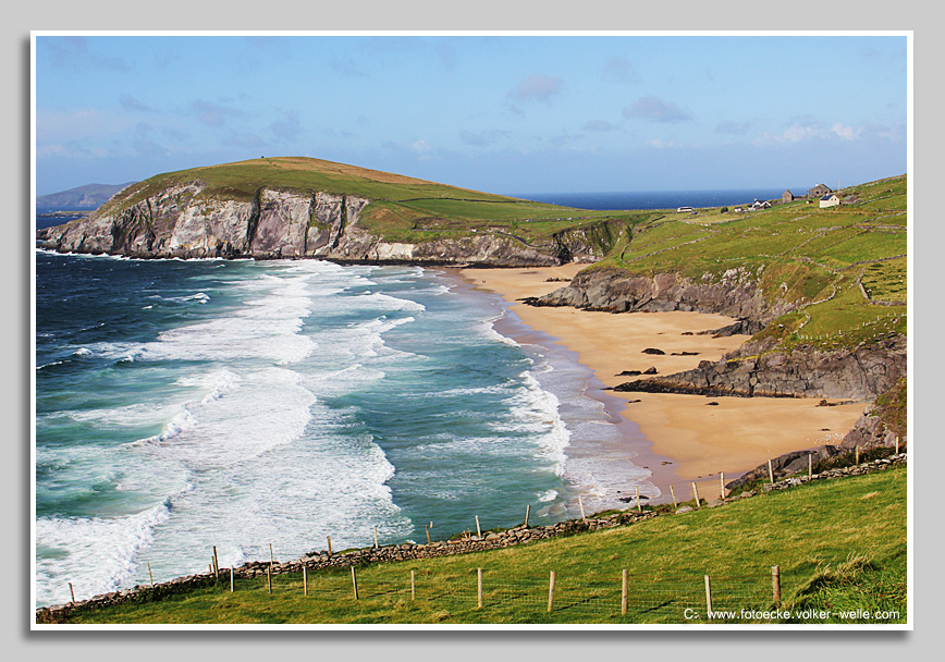 Coumeenoole Beach mit Dunmore Head, Dingle Peninsula, County Kerry, Irland